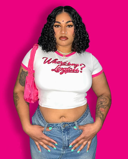 WMLG Ringer Tee - Pink - HUEtheshop